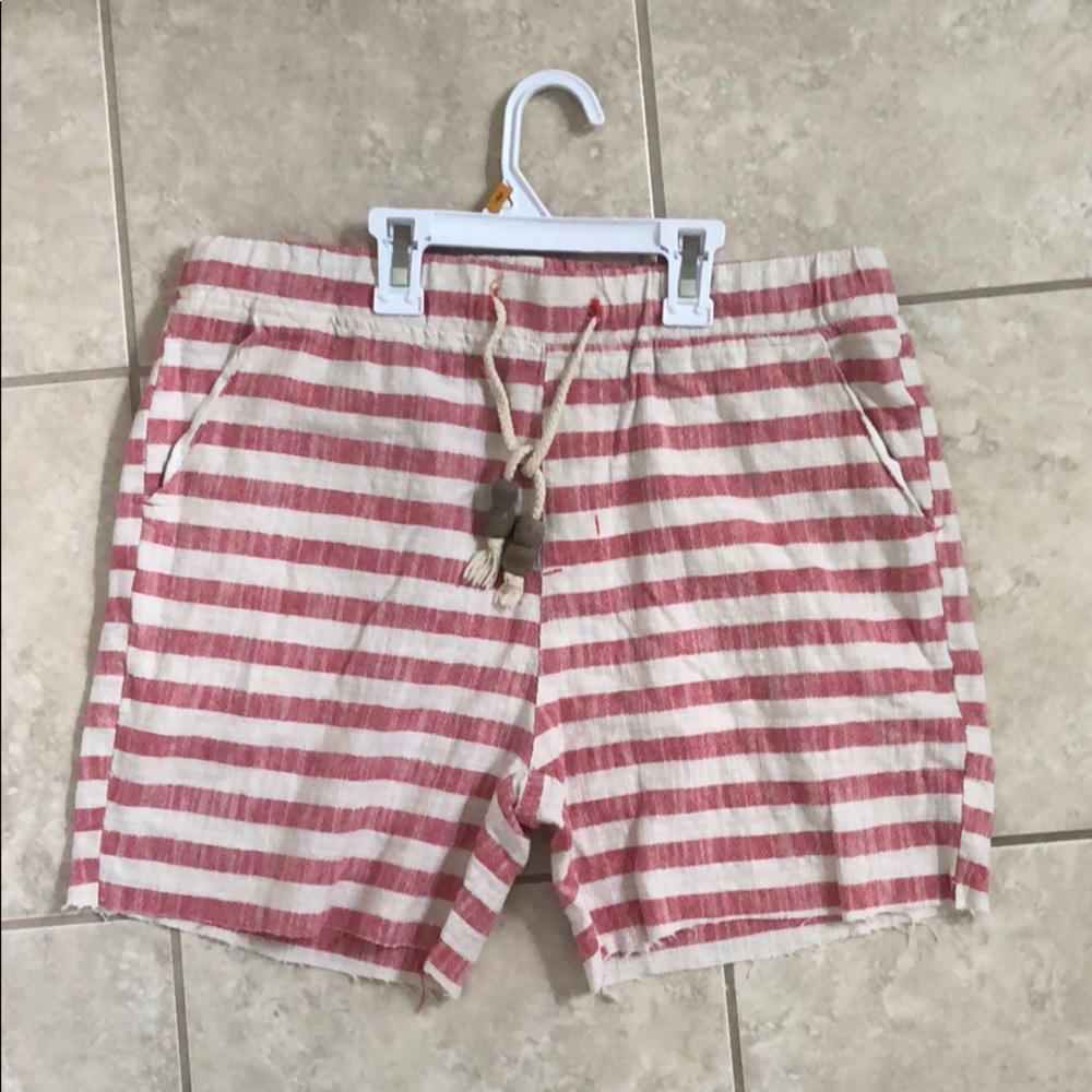 Striped beach shorts